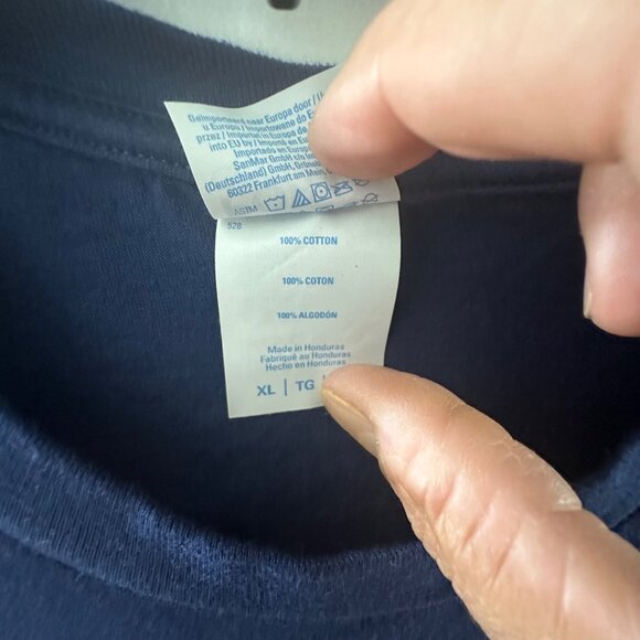 Shenanigans Coordinator Navy Blue T-Shirt XL By Port & Company 100% Cotton Unise - Picture 5 of 5